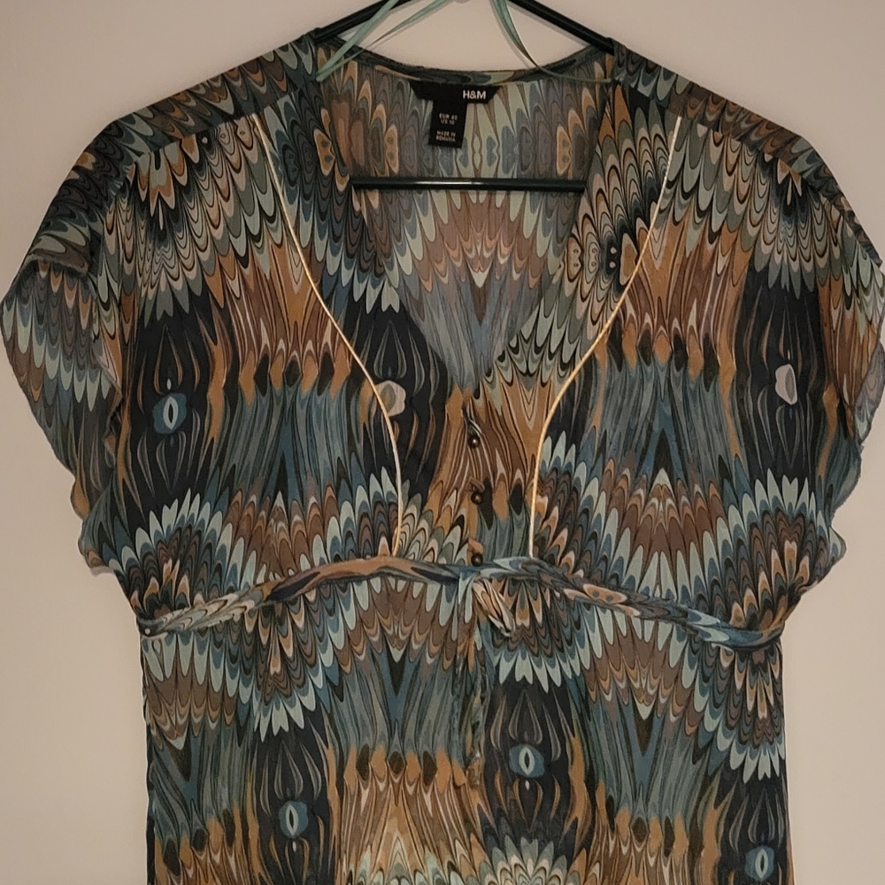 Green/Blue H&M Blouse